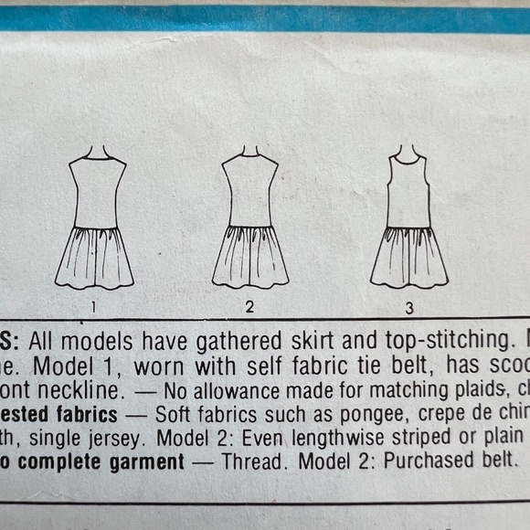 Style Sewing Pattern Summer Dress Drop Waist Pullover Sleeveless 3867 Uncut VTG - Picture 4 of 4